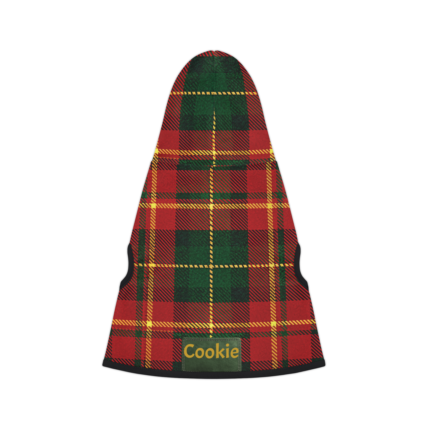 Custom Dog Name Plaid Hoodie