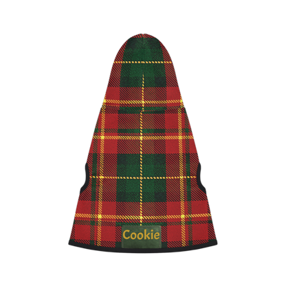 Custom Dog Name Plaid Hoodie