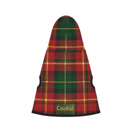 Custom Dog Name Plaid Hoodie