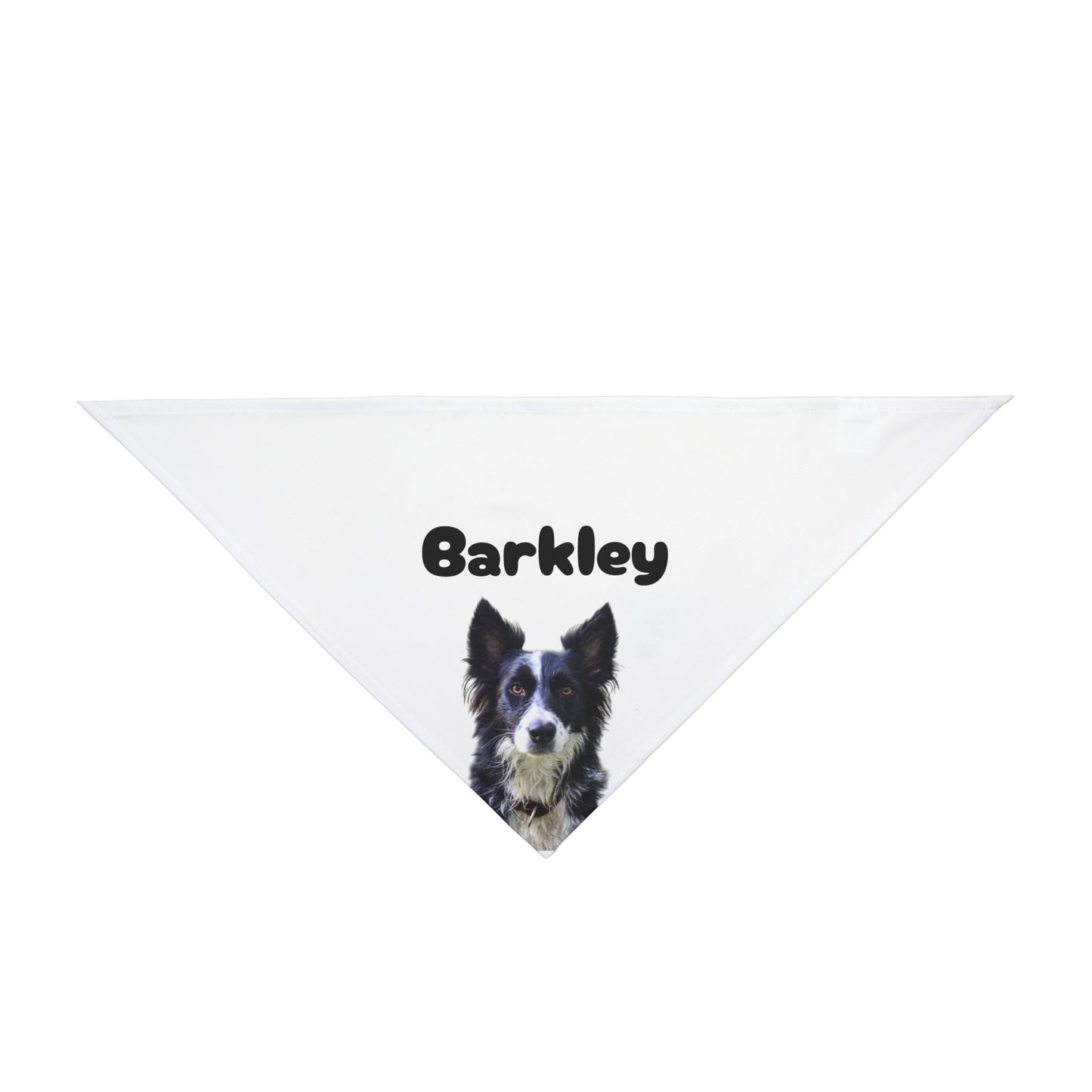 Personalized Dog Photo & Name Bandana – 8 colors, 4 fonts