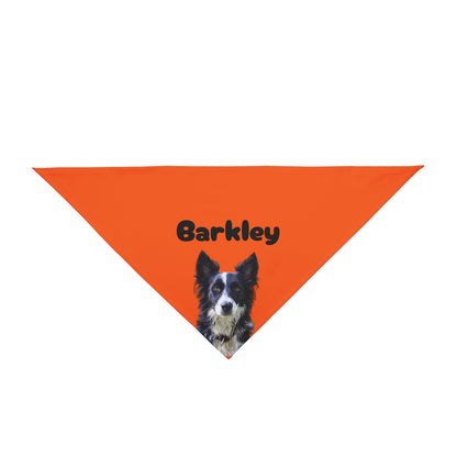 Personalized Dog Photo & Name Bandana – 8 colors, 4 fonts