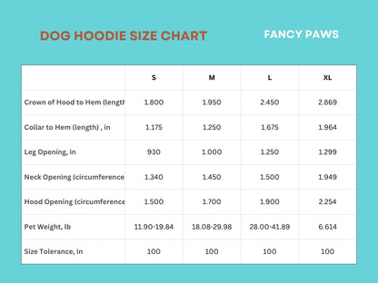 Custom Dog Hoodie with Name – 10 Bold Colors, 3 Sizes