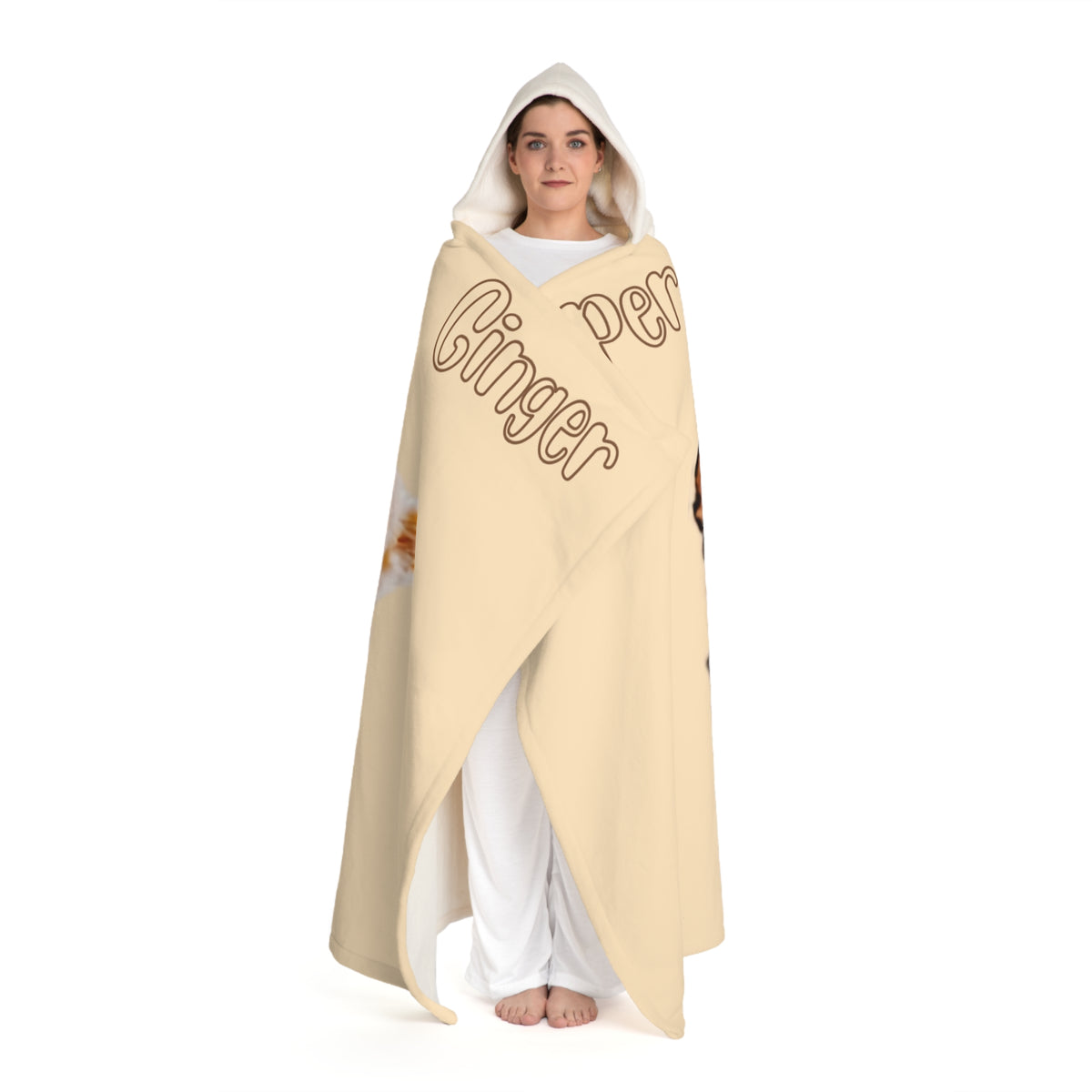 2 dogs custom photo & name hooded blanket (Copy)