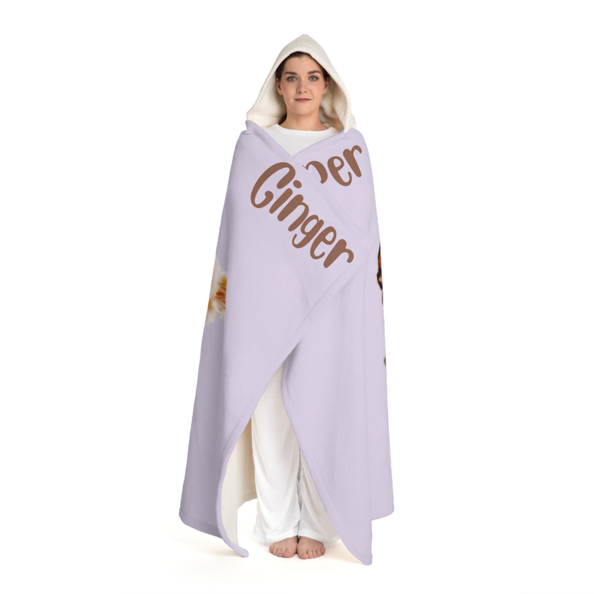 2 dogs custom photo & name hooded blanket (Copy)