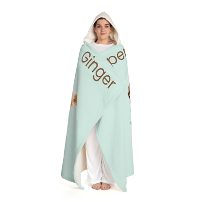 2 dogs custom photo & name hooded blanket (Copy)