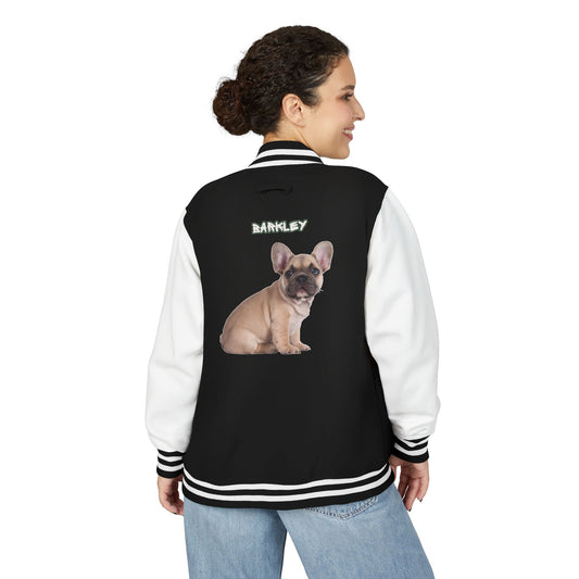 Personalized Dog Mom Letterman Jacket with Custom Photo & Name - 3 color options