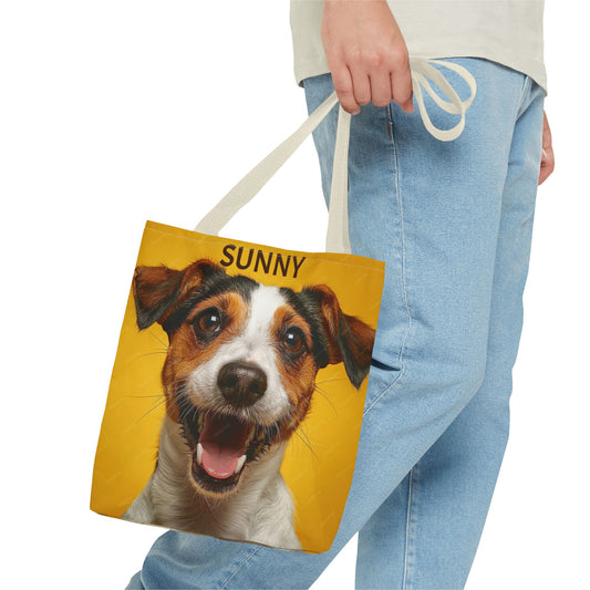 Your Dog's Photo. Your Dog's Name. One Unique Tote.
