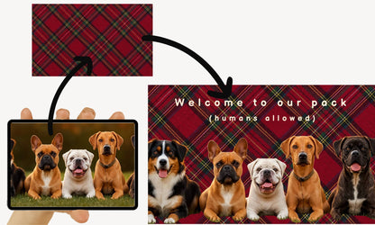 Welcome to Our Pack Doormat – Funny Custom Dog Entry Mat