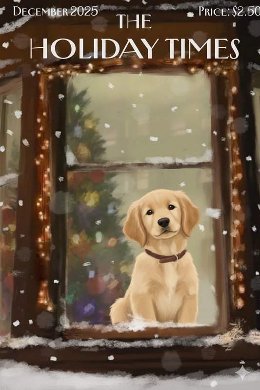 The Holiday Times – Custom Dog Christmas Magazine Cover Poster