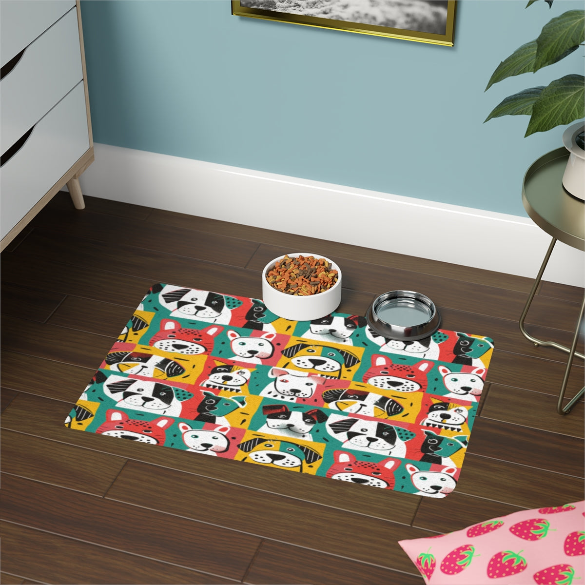 Colorful Dog Face Bowl – Fun Cartoon Design for Pets