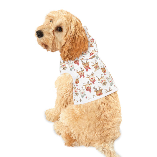 Reindeer Christmas Dog Hoodie – Cozy Holiday Hoodie for Festive Pups
