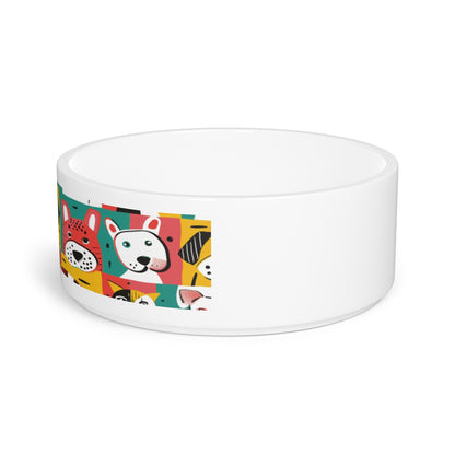 Colorful Dog Face Bowl – Fun Cartoon Design for Pets