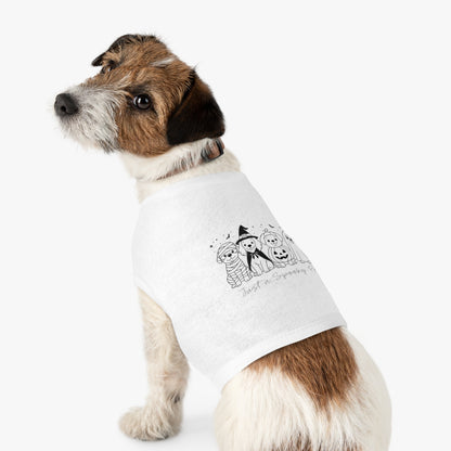 Halloween Dog Tank Top – Cute Spooky Dog Shirt for Small & Medium Dogs (White or Pink)