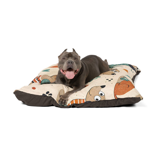 Playful Cartoon Dog Bed – Cute Pup Print in 3 Sizes