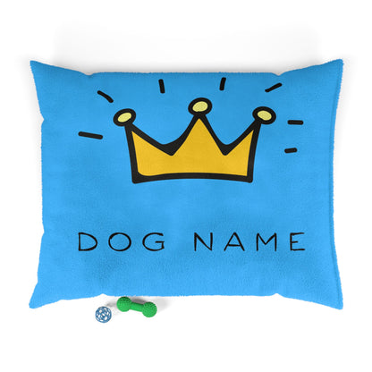 Personalized Dog Bed with your Dogs Name & Crown – Royal Style in 3 Sizes