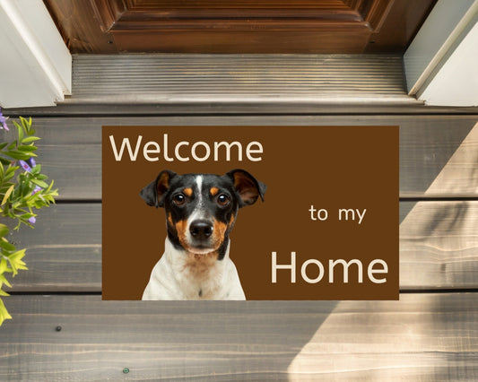 Personalized Dog Photo Door Mat – “Welcome to My Home” Custom Pet Mat