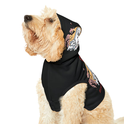 Halloween Dog Hoodie – Cute Ghost & Puppy Design with Funny “Dogs Because People Are Creepy” Print
