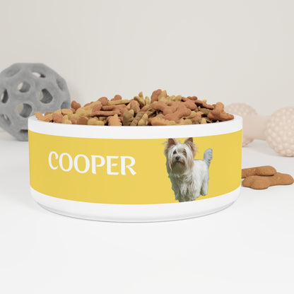 Custom Dog Bowl with Photo & Name – 12 Bold Colors