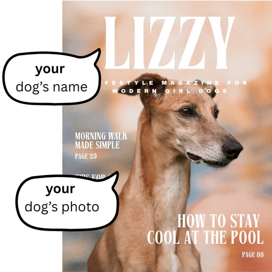 Custom Dog Magazine Cover - Poster or Canvas – Glamorous Dog Lifestyle Edition