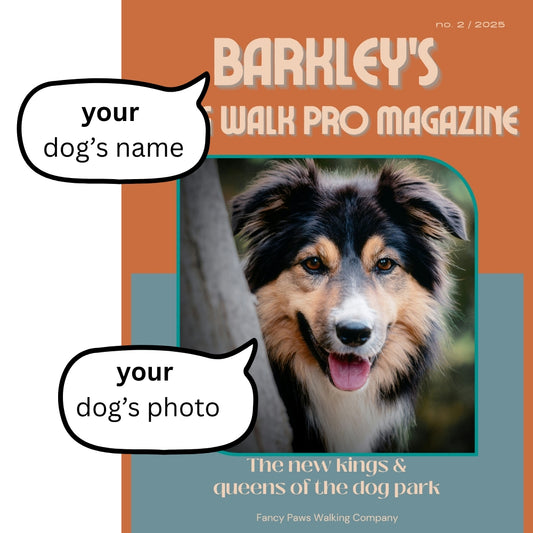 Dog Walk Pro Custom Dog Magazine Cover - Poster or Canvas – The Heros of the Dog Park