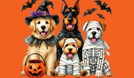 Halloween Dog Door Mat – Spooky & Cute Welcome Mat with Festive Dog Design
