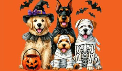 Halloween Dog Door Mat – Spooky & Cute Welcome Mat with Festive Dog Design