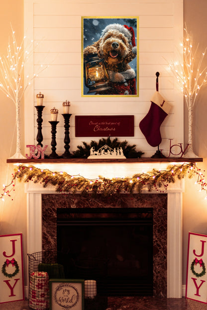 Santa’s Little Helper – Custom Dog Christmas Canvas