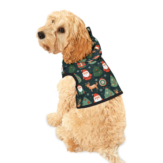 Santa & Reindeer Christmas Dog Hoodie – Festive Holiday Hoodie for Dogs