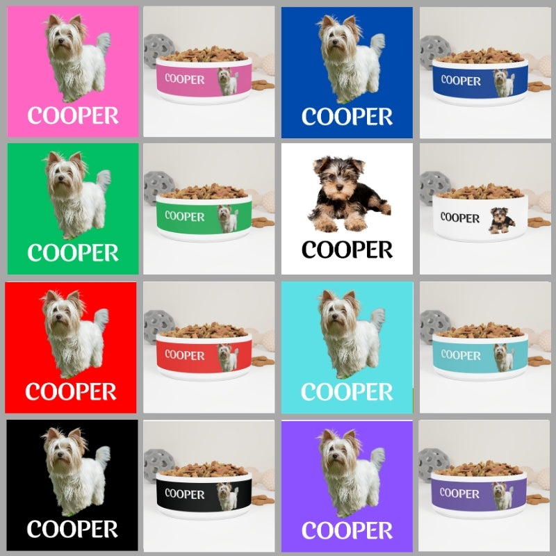 Custom Dog Placemat with Photo & Name – 12 Color Options