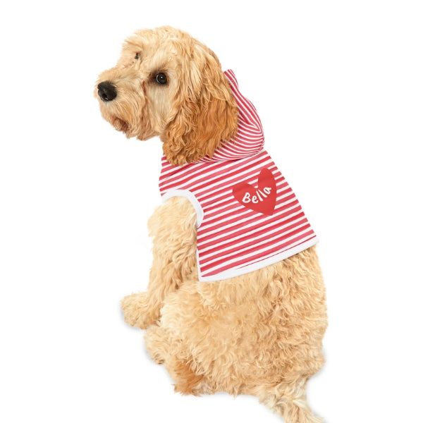 Striped Custom Dog Name Hoodie